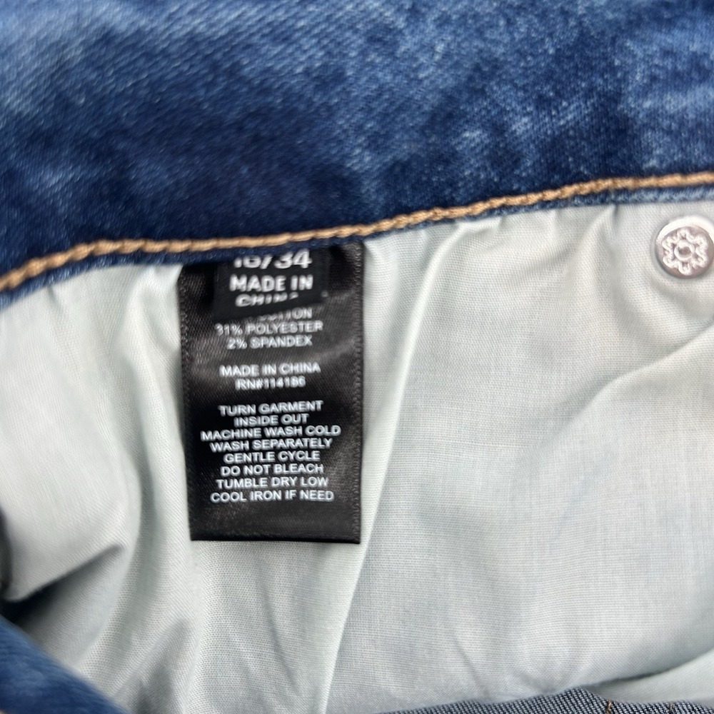 Frye Jeans Womens 16/34 High Rise Straight Dark  Amari Wash Denim Uncuffed NWT - Picture 6 of 10